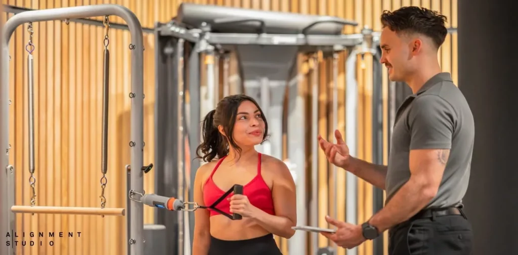 Physiotherapist assessing a patient in a Melbourne clinic setting