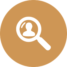 magnifying glass over body